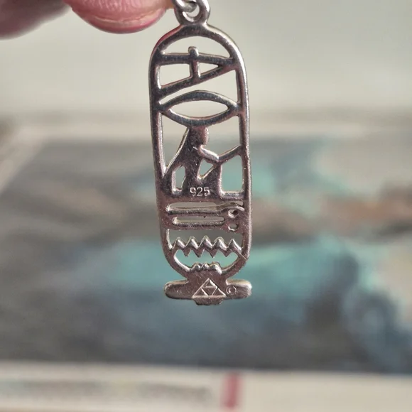 Silver Hieroglyphic Pendant - Picture 4 of 5